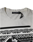 Dolce & Gabbana White Bandana Print Cotton Short Sleeves T-shirt