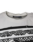 Dolce & Gabbana White Bandana Print Cotton Short Sleeves T-shirt
