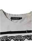 Dolce & Gabbana White Bandana Print Cotton Short Sleeves T-shirt