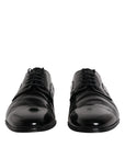 Dolce & Gabbana Black Leather Lace Up Derby Formal Shoes