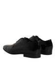 Dolce & Gabbana Black Leather Lace Up Derby Formal Shoes
