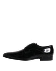 Dolce & Gabbana Black Leather Lace Up Derby Formal Shoes