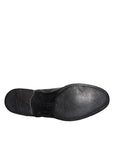Dolce & Gabbana Black Leather Lace Up Men Derby Formal Shoes