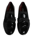 Dolce & Gabbana Black Leather Loafers Men Formal Dress Shoes