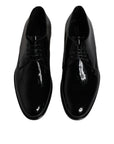 Dolce & Gabbana Black Patent Leather Derby Formal Dress Shoes