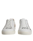 Dolce & Gabbana White Brown London Low Top Men Sneakers Shoes
