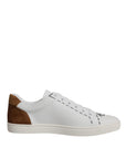 Dolce & Gabbana White Brown London Low Top Men Sneakers Shoes