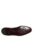 Dolce & Gabbana Black Leather Lace Up Men Derby Formal Shoes
