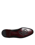 Dolce & Gabbana Black Leather Lace Up Men Derby Formal Shoes