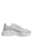 Dolce & Gabbana White Leather Daymaster Low Top Sneakers Shoes