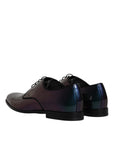 Dolce & Gabbana Peacock Patent Leather Derby Men Dress Shoes