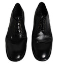Dolce & Gabbana Black Leather Derby Formal Men Dress Shoes