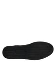 Dolce & Gabbana Black Leather London Heart Men Sneakers Shoes