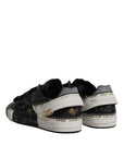 Dolce & Gabbana Black White Portofino Low Top Sneakers Shoes
