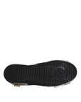 Dolce & Gabbana Black White Portofino Low Top Sneakers Shoes