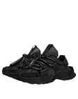 Dolce & Gabbana Black Low Top Space Lace Up Sneakers Shoes