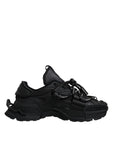 Dolce & Gabbana Black Low Top Space Lace Up Sneakers Shoes
