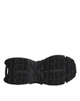 Dolce & Gabbana Black Low Top Space Lace Up Sneakers Shoes
