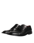 Dolce & Gabbana Black Leather Derby Wingtip Formal Shoes