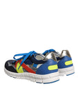 Dolce & Gabbana Multicolor Leather Suede Low Top Sneakers Shoes