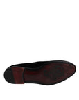 Dolce & Gabbana Black Velvet Loafers Formal Men Dress Shoes