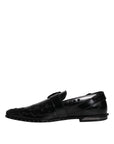 Dolce & Gabbana Black Embellished Derby Monk Strap Shoes