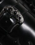 Dolce & Gabbana Black Embellished Derby Monk Strap Shoes