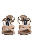 Dolce & Gabbana Beige Keira Slingback Heels Sandals Shoes