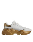 Dolce & Gabbana White Gold Daymaster Low Top Sneakers Shoes
