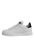 Dolce & Gabbana White Leather Classic Low Top Sneakers Shoes
