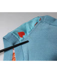Dolce & Gabbana Blue Drawing Cashmere Sleeveless Tank Top