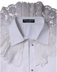Dolce & Gabbana White Cotton Poplin Shirt Dress Blouse Top