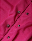 Dolce & Gabbana Pink Wool Button Down Cardigan Sweater