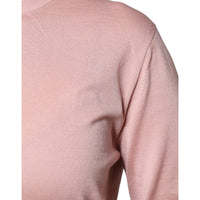 Dolce & Gabbana Pink Wool Knit Button Down Cardigan Sweater