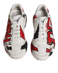 Dolce & Gabbana White Daymaster Hand Painted Sneakers Shoes