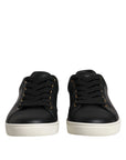 Dolce & Gabbana Black Leather Logo London Sneaker Shoes