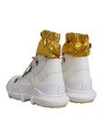 Dolce & Gabbana White Nylon Galileo High Top Sneakers Shoes