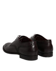 Dolce & Gabbana Black Calfskin Leather Derby Men Dress Shoes