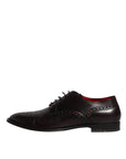 Dolce & Gabbana Black Calfskin Leather Derby Men Dress Shoes
