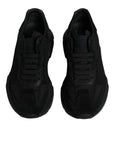 Dolce & Gabbana Black Leather Daymaster Low Top Sneakers Shoes