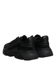 Dolce & Gabbana Black Leather Daymaster Low Top Sneakers Shoes