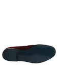 Dolce & Gabbana Bordeaux Suede Loafers Formal Men Dress Shoes