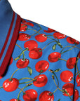 Dolce & Gabbana Blue Cherry Cotton Collared Men Polo T-shirt