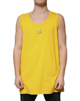 Dolce & Gabbana Yellow Cotton Round Neck Sleeveless T-shirt