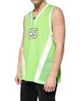 Dolce & Gabbana Green Polyester Jersey Sleeveless T-shirt