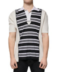 Dolce & Gabbana Multicolor Stripe Collared Polo T-shirt