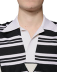 Dolce & Gabbana Multicolor Stripe Collared Polo T-shirt