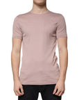 Dolce & Gabbana Brown Cotton Short Sleeves Round Neck T-shirt