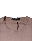 Dolce & Gabbana Brown Cotton Short Sleeves Round Neck T-shirt