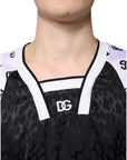 Dolce & Gabbana Black White Logo Men Short Sleeves T-shirt